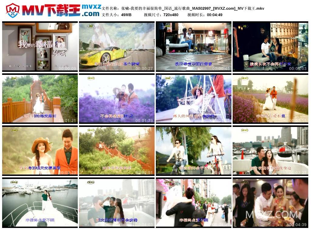 张啸-我要的幸福很简单_国语_流行歌曲_MA502997